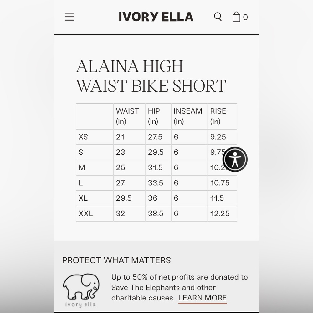 NWT Ivory Ella “Alaina” High Waisted Biker Shorts - Size XL - Picture 6 of 14